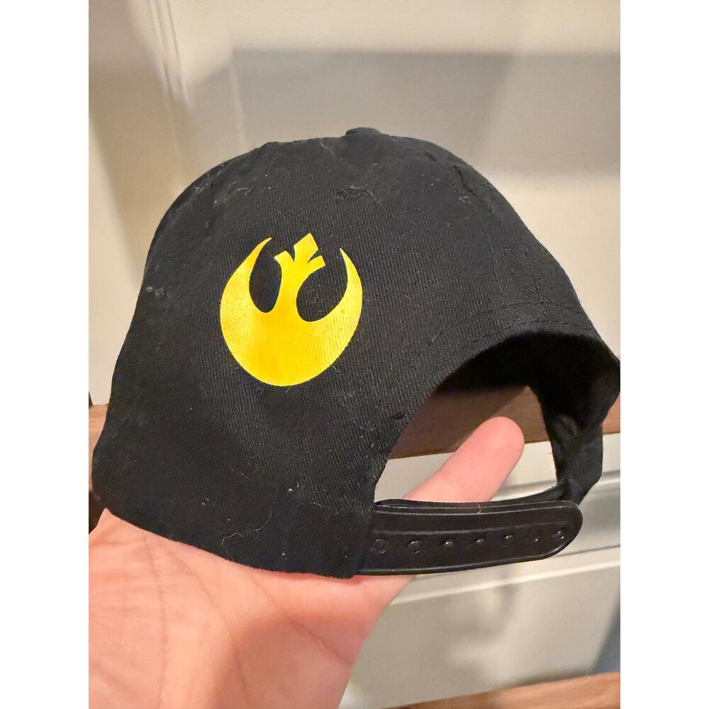 Star Wars Snapback Hat Black Yellow May the Force Be With You Adjustable Cap - Picture 5 of 7